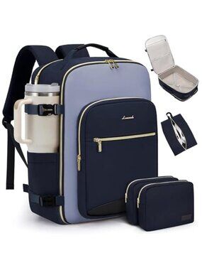 Travel Backpack 40L Carry On Personal Item Airline Approved Packing Cubes